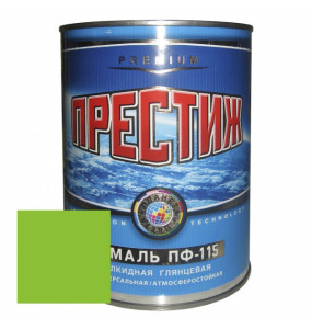 Эмаль ПРЕСТИЖ  ПФ-115 зеленая (0,9кг)