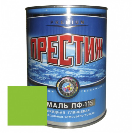 Эмаль ПРЕСТИЖ  ПФ-115 зеленая (0,9кг)