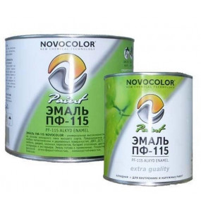 НОВОКОЛОР Эмаль ПФ-115 черная (1,9 кг) литография
