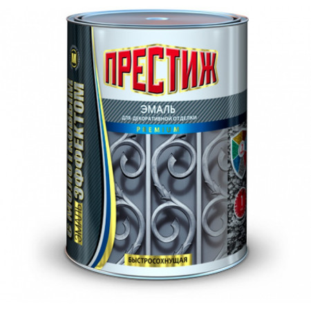 Эмаль ПРЕСТИЖ  молотк/эфф 0,8кг корич